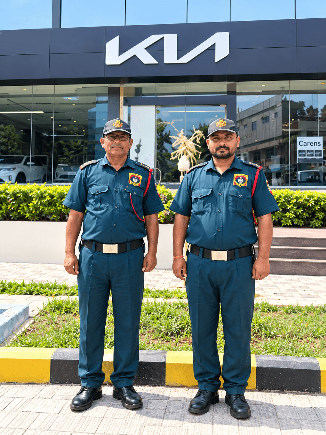 United Services security supervisor with professional security personnel